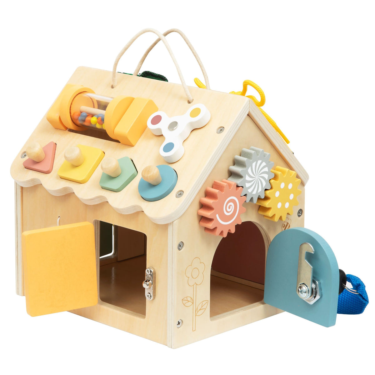 TOOKY TOY Medinė Manipuliacinė Namelis su Užraktais