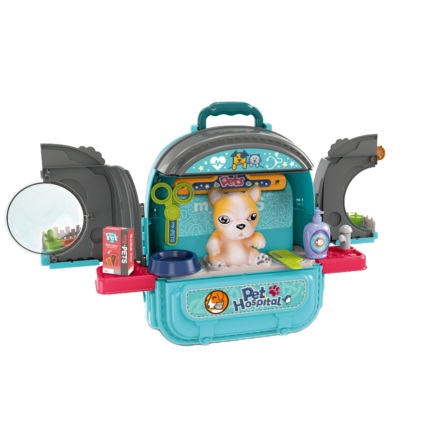 WOOPIE Mažojo veterinaro rinkinys 3-in-1: namelis kuprinėje su šuniuku – vaizdas 5