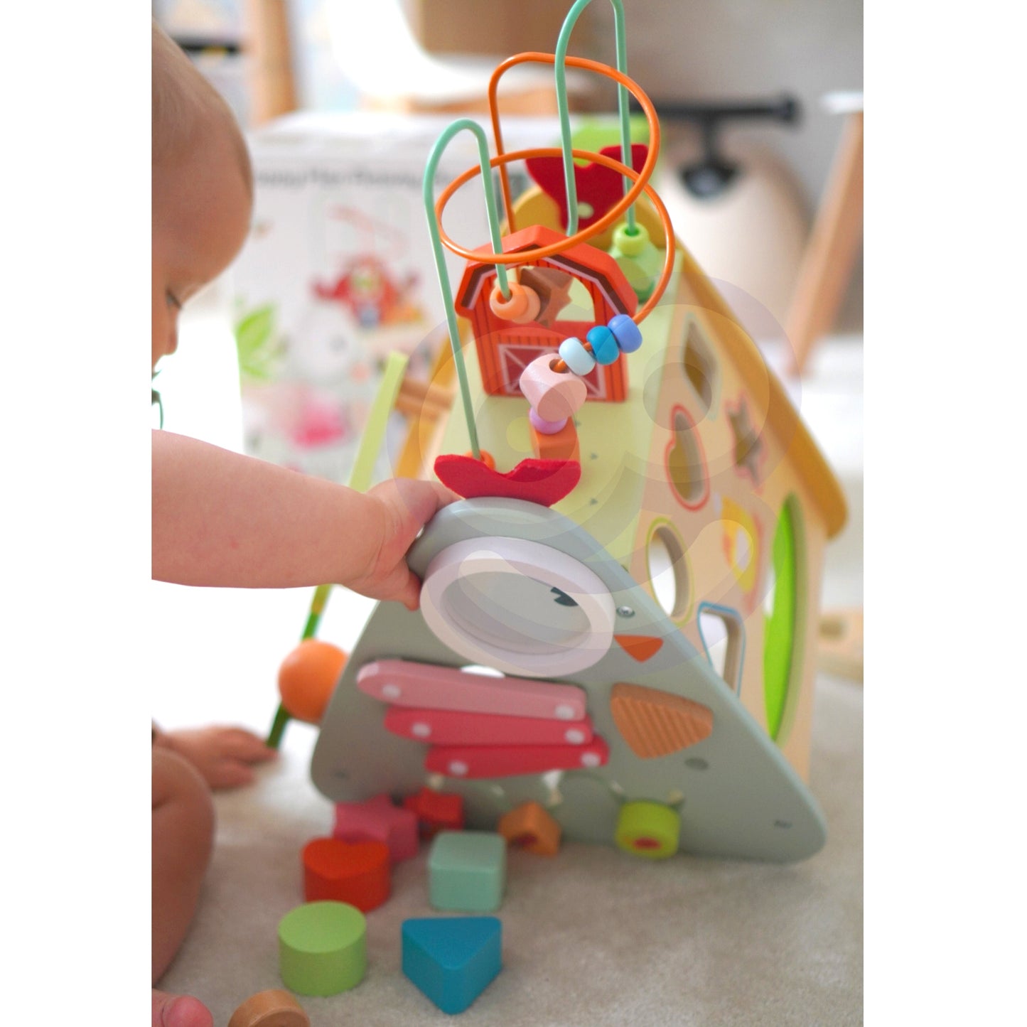 CLASSIC WORLD Montessori 10-in-1 edukacinis kubas „Laimingas ūkis“ XXL – vaizdas 4