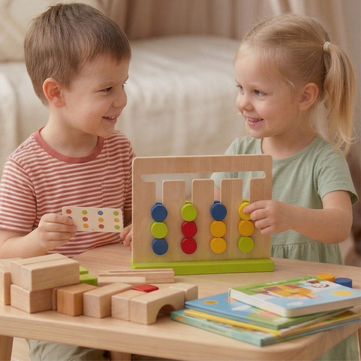 TOOKY TOY Loginis žaidimas su smėlio laikrodžiu, 30 raštų