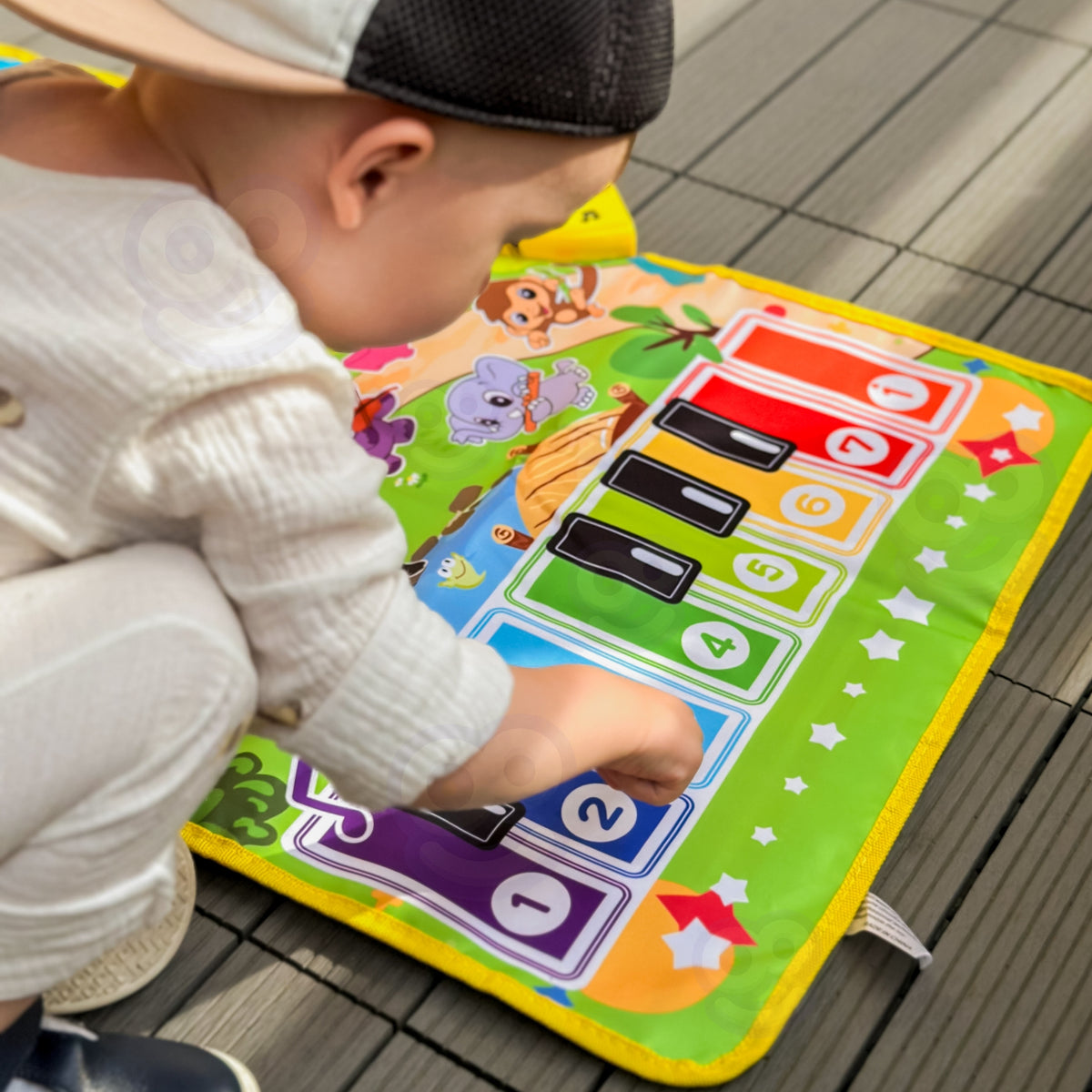 WOOPIE Muzikinis Kilimėlis Gyvūnai 2 in 1 Pianinas ir Būgnai