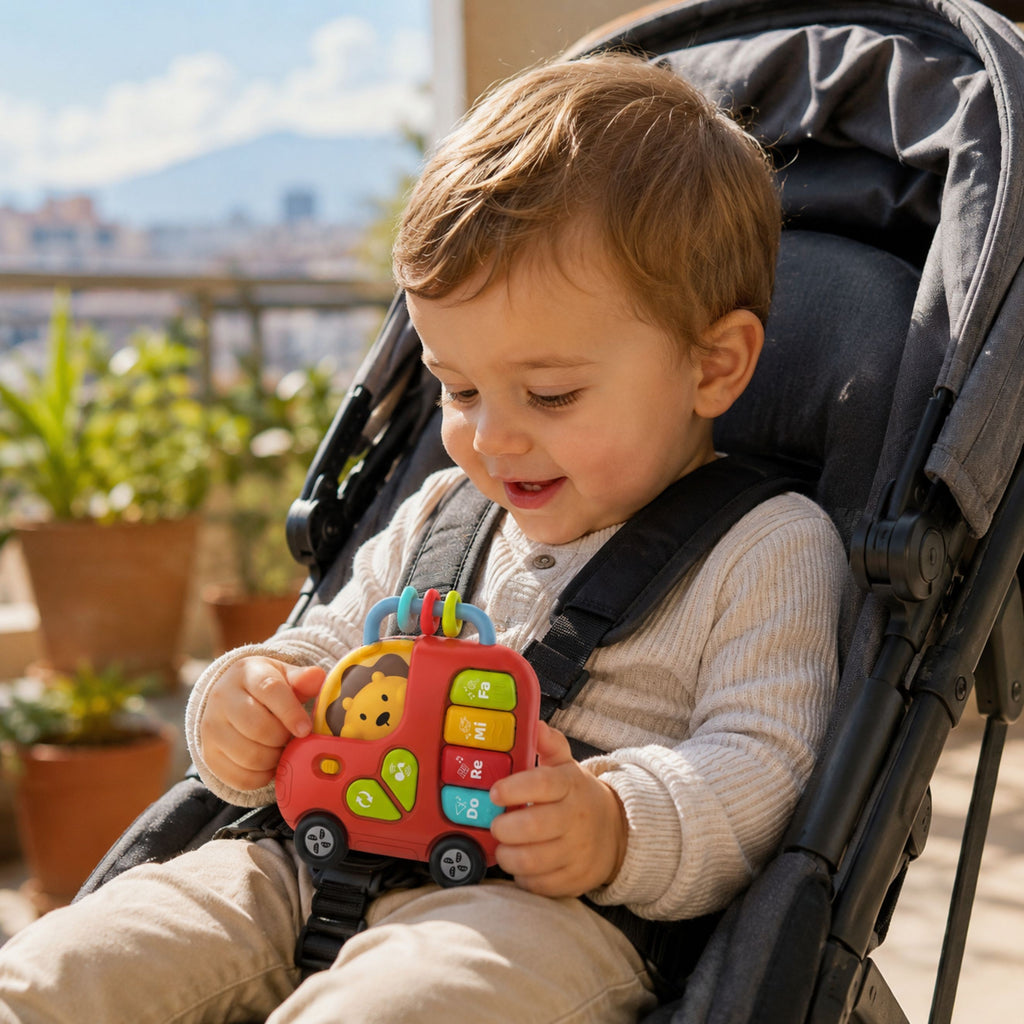 WOOPIE BABY Interaktyvus Pianinas Autobusas su Liūtu, Muzika