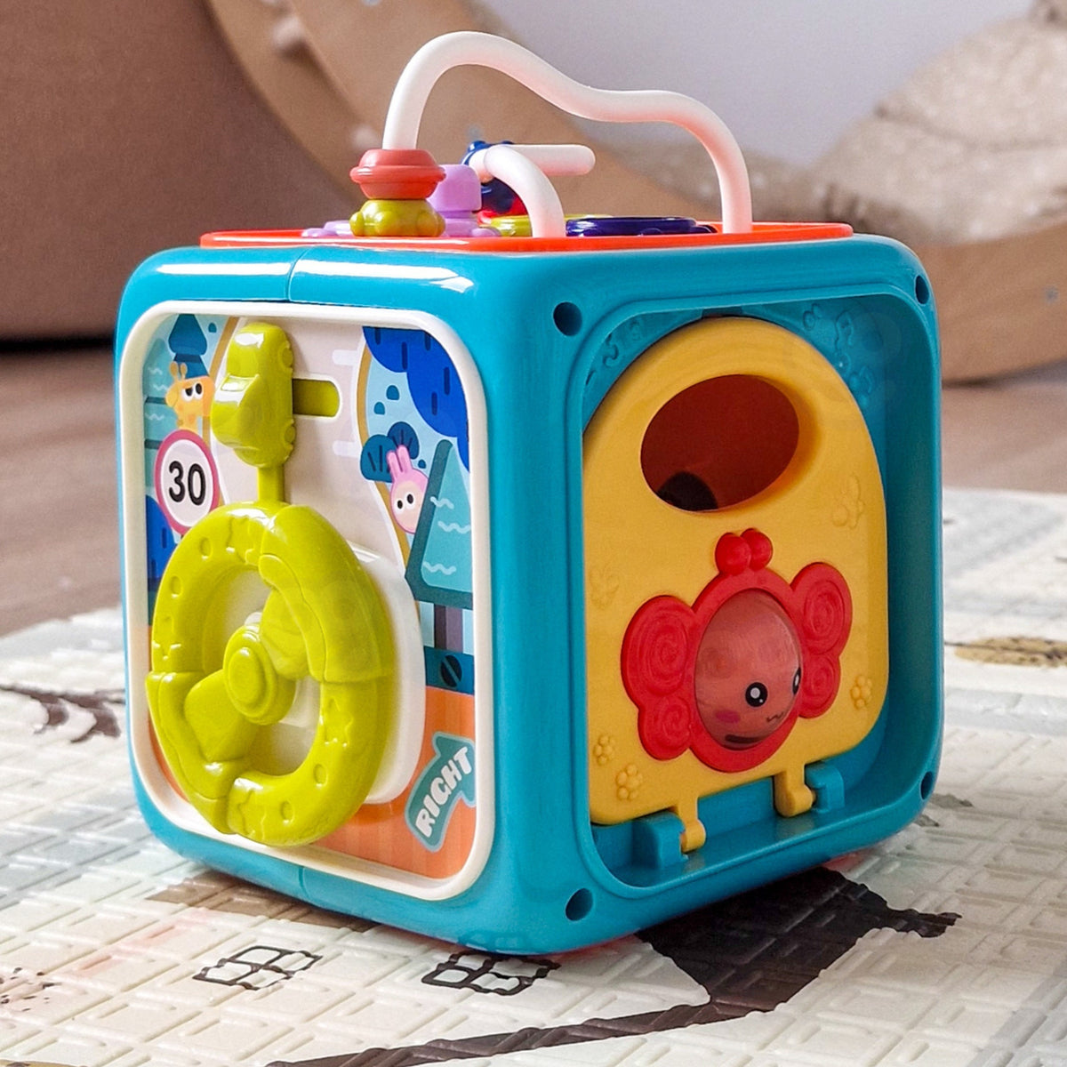 WOOPIE BABY Sensorinis Kubas 6in1 Montessori Rūšiuoklis Kūdikiams