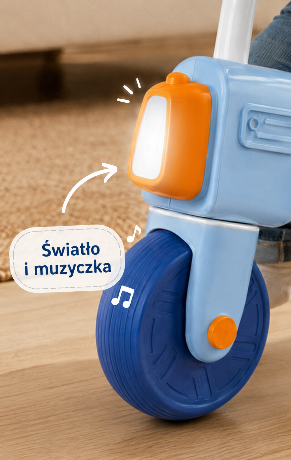 WOOPIE Balansinis dviratukas su garso ir šviesos efektais 18m+