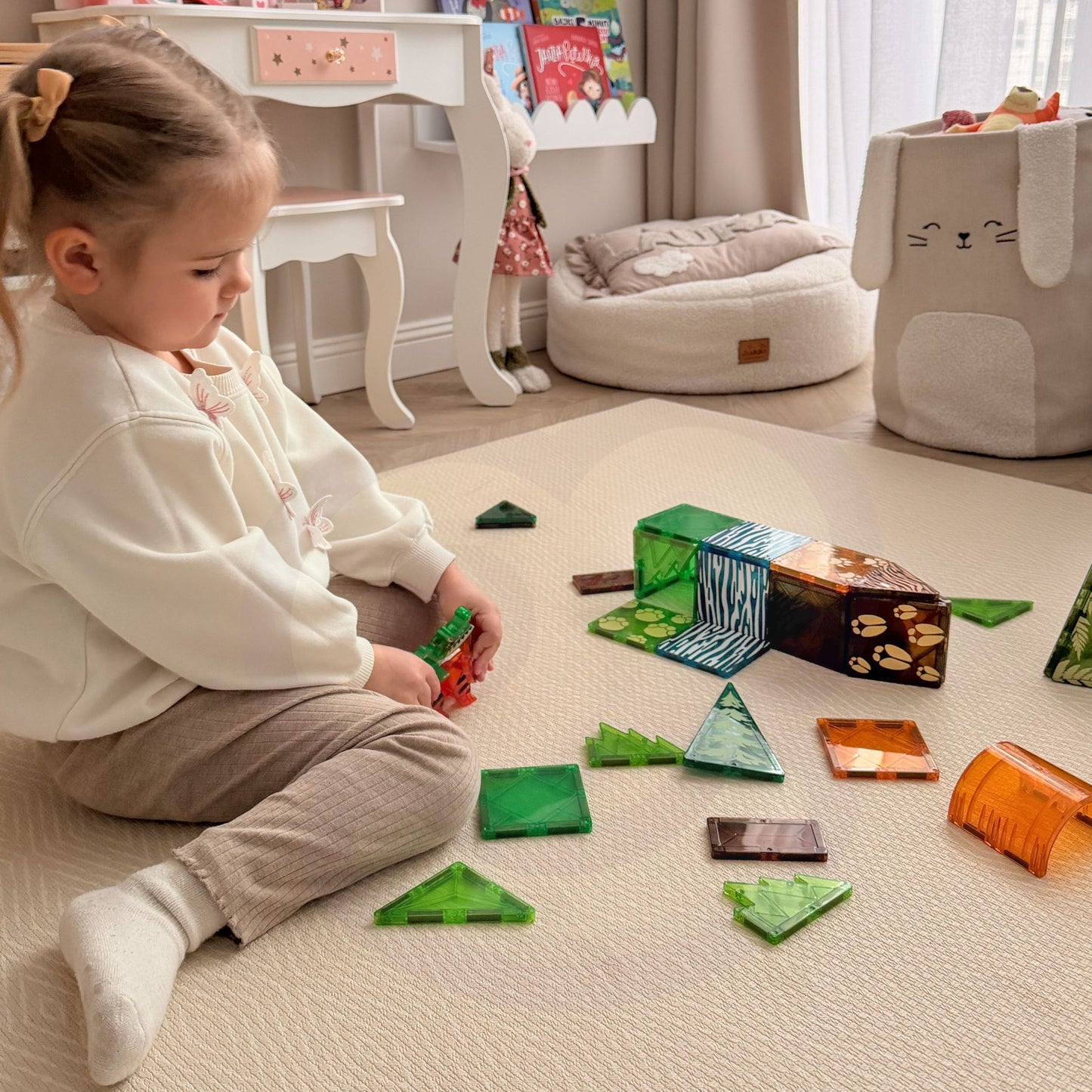 WOOPIE Magnetiniai 3D Blokeliai Džiunglių Gyvūnai 45 vnt.