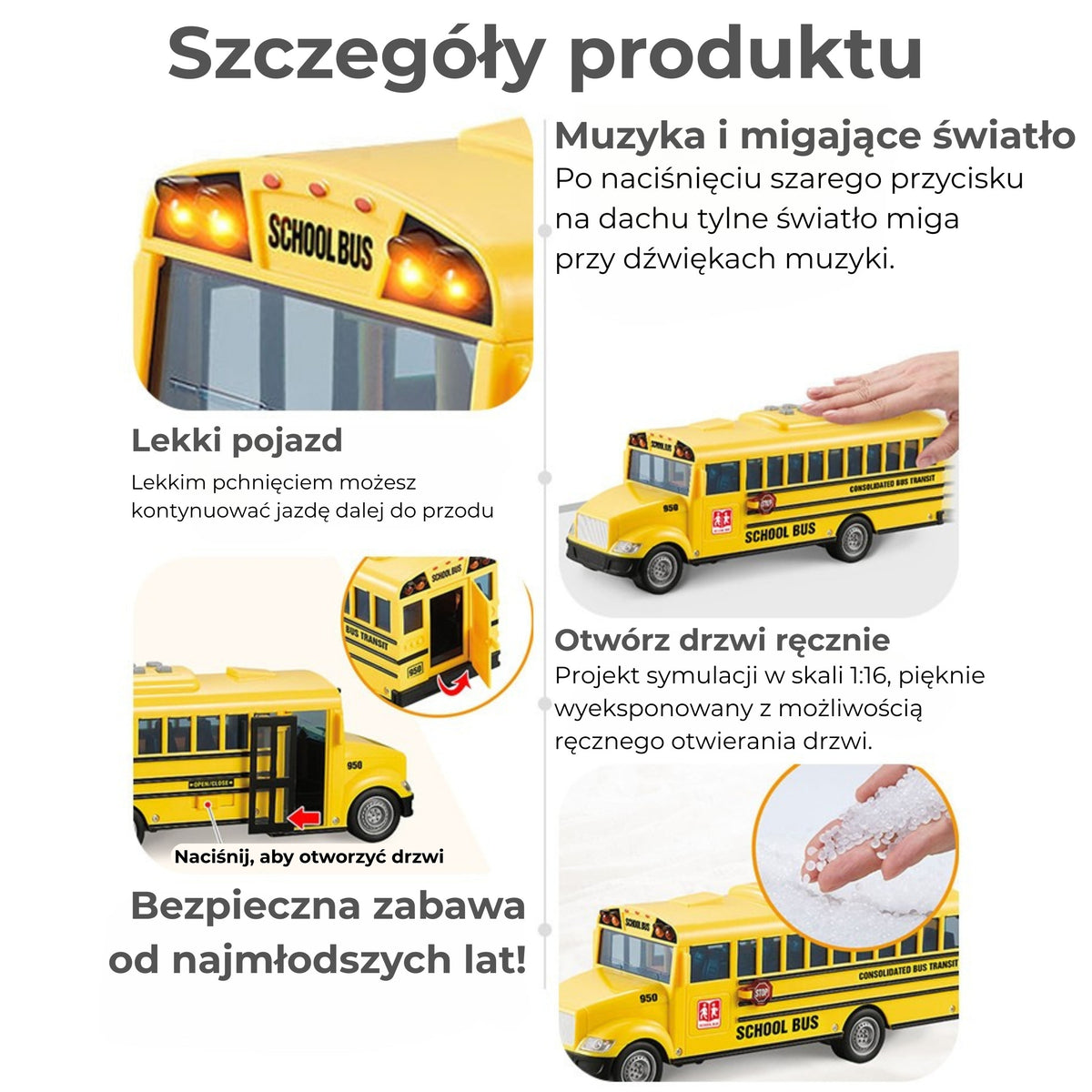 WOOPIE Interaktyvus Elektrinis Mokyklinis Autobusas 1:20