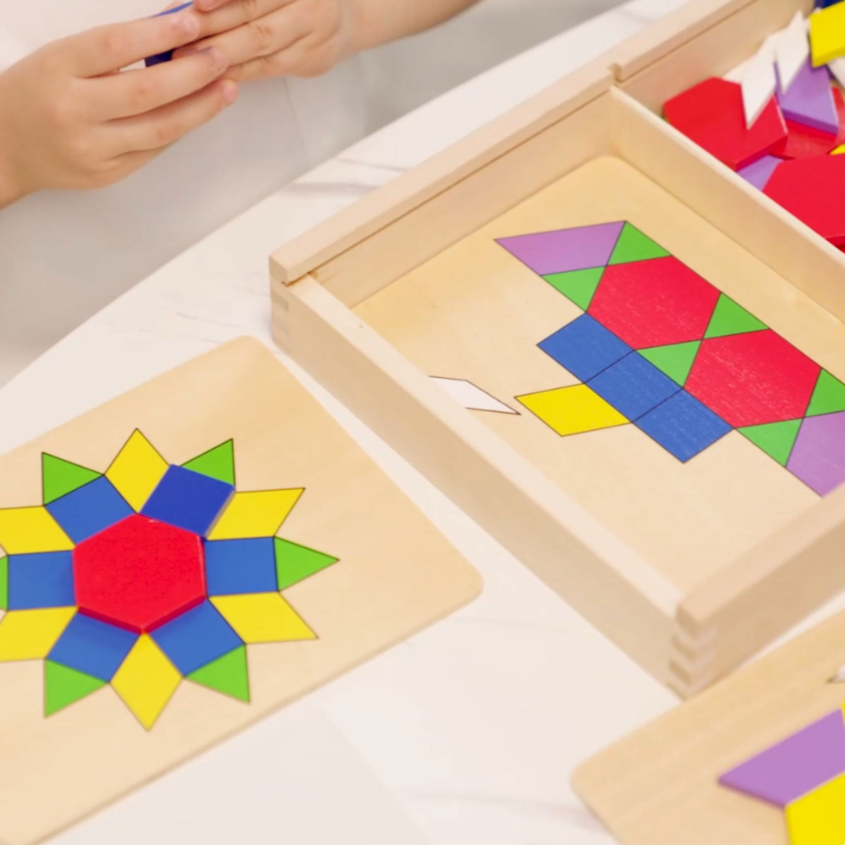 VIGA Medinė Geometrinė Mozaika Dienes Blokai, 148 dalys