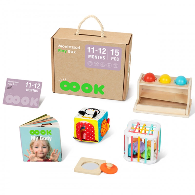 TOOKY TOY XXL Box Montessori lavinantis 7in1 sensorinis 16-18 mėn