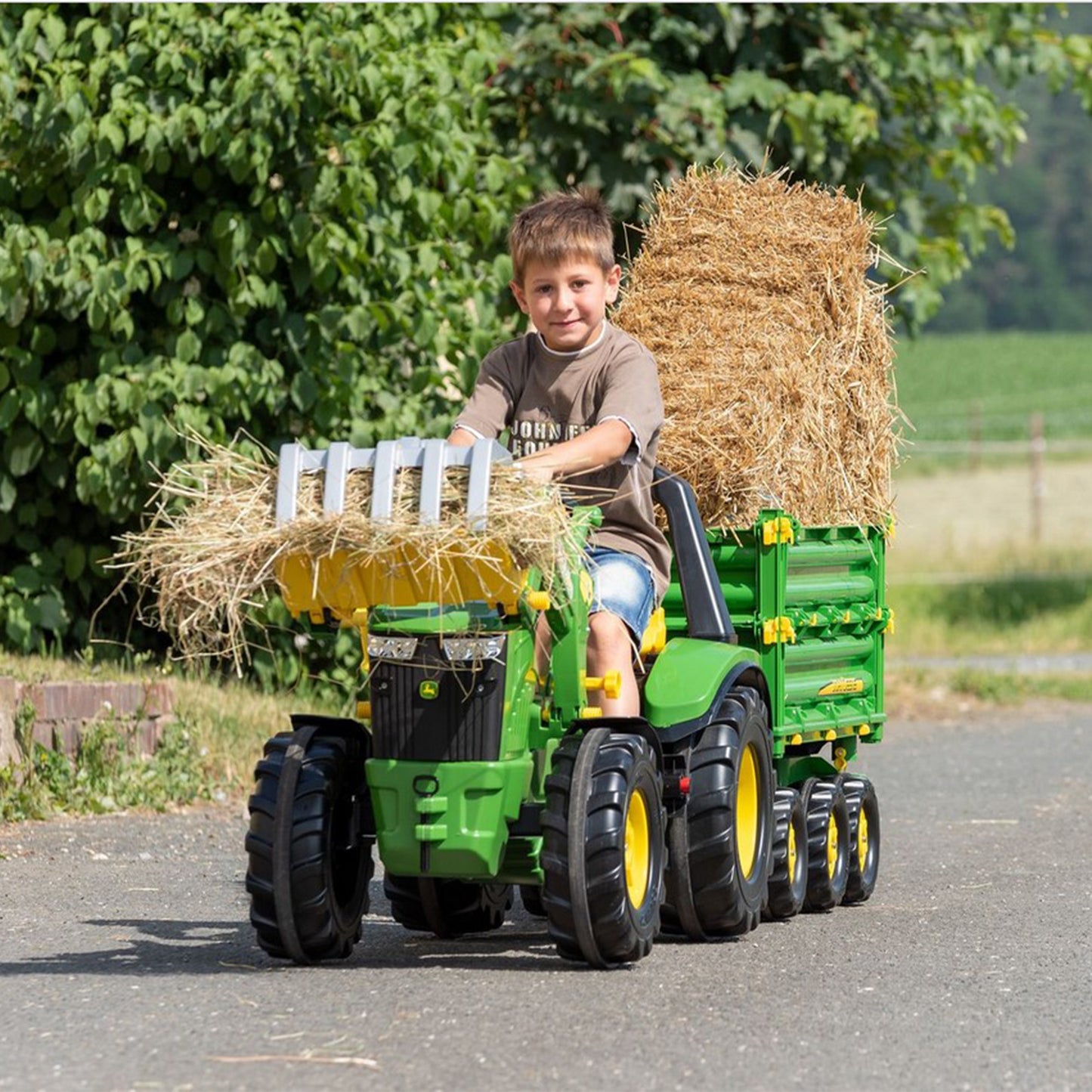 Rolly Toys Traktoriaus Kaušas Griebtuvas Medžiams ir Šienui Krauti