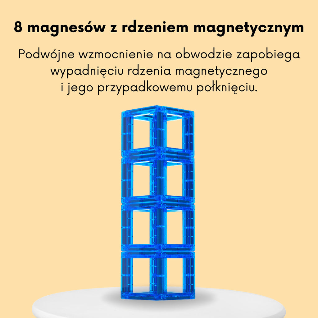 WOOPIE magnetinės konstravimo kaladėlės 3D, edukacinis rinkinys skaičiavimui (70 dalių) – pagrindinis vaizdas