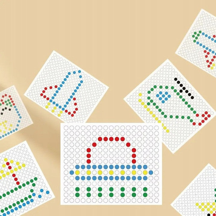 WOOPIE Magnetinė Mozaikos Lenta Montessori MagPad Dinozauras