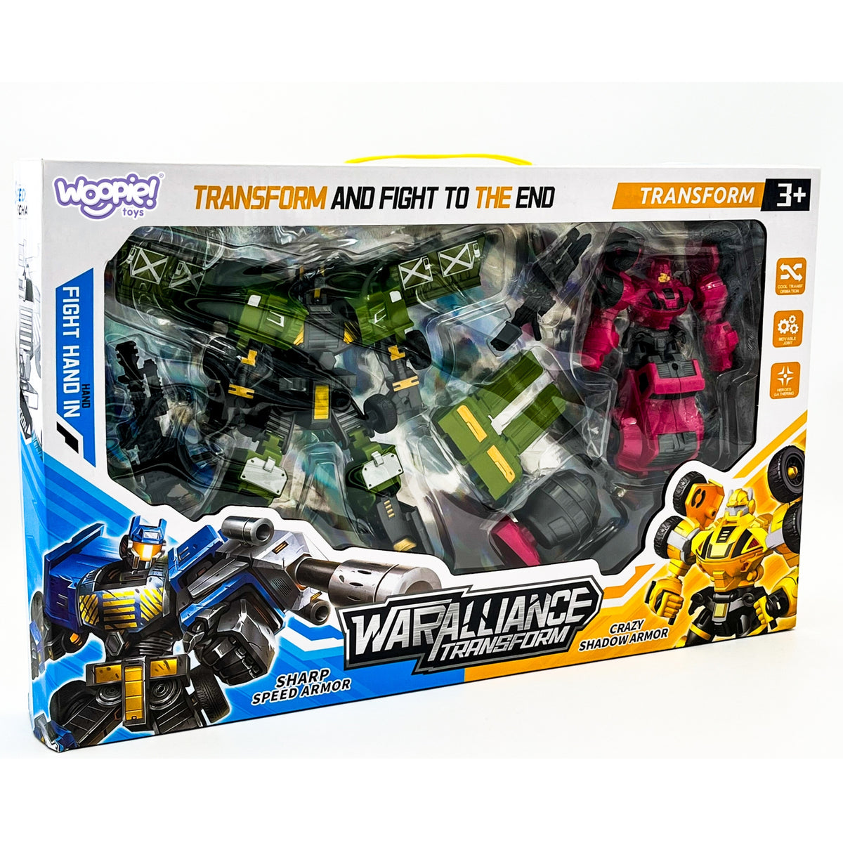 WOOPIE Transformuojantys Robotai 4-in-1 Kovos Automobiliai