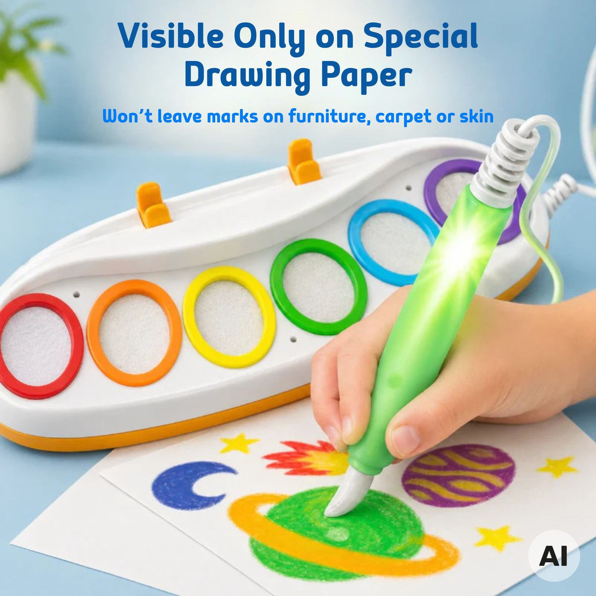 WOOPIE Magic LED Water Brush - Šviečiantis Piešimo Rinkinys