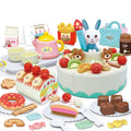 WOOPIE Gimtadienio Tortas Pjaustymui ir Arbatos Rinkinys 85 vnt.