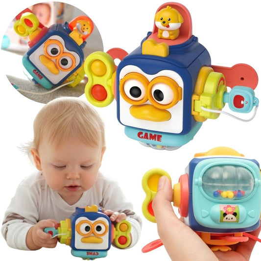 WOOPIE Pingviuko Montessori Sensorinis Kubas 6in1
