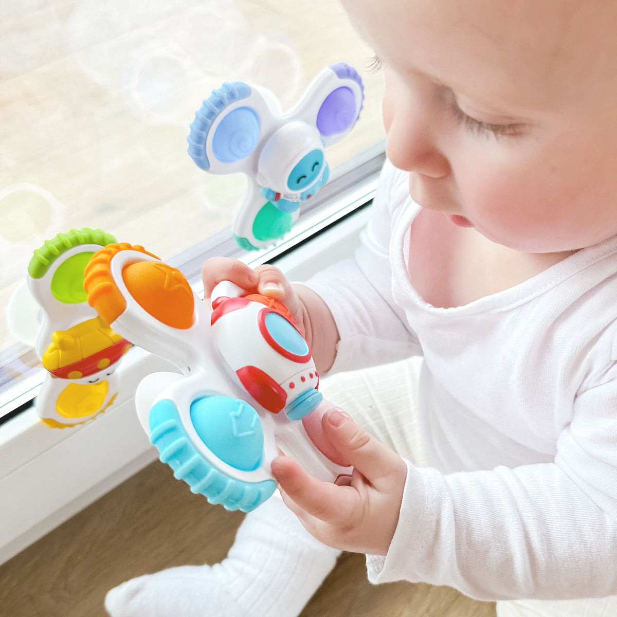 WOOPIE Baby Sensoriniai Suktukų Žaislai Raketa Ateiviai NLO 3 vnt.