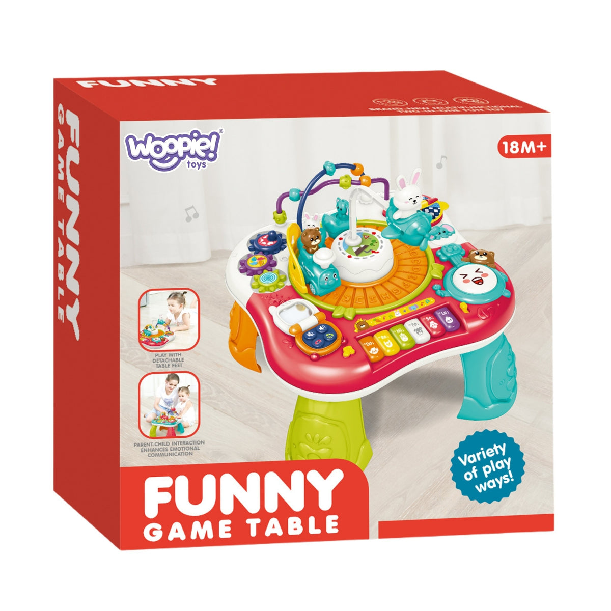 WOOPIE BABY 2in1 interaktyvus edukacinis staliukas su pianinu