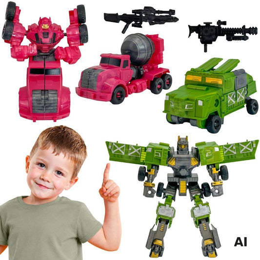 WOOPIE Transformuojantys Robotai 4-in-1 Kovos Automobiliai
