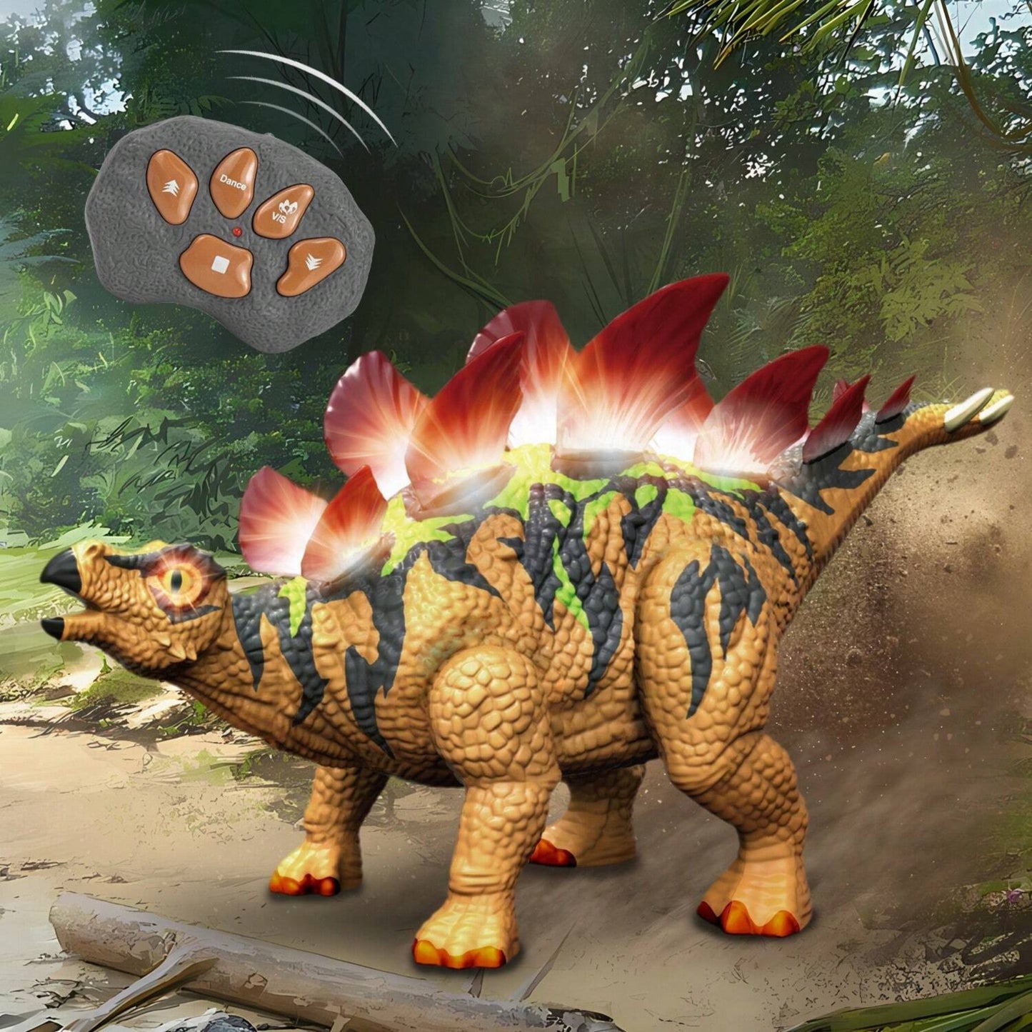 WOOPIE Nuotolinio Valdymo Dinozauras Stegozauras RC Robotas