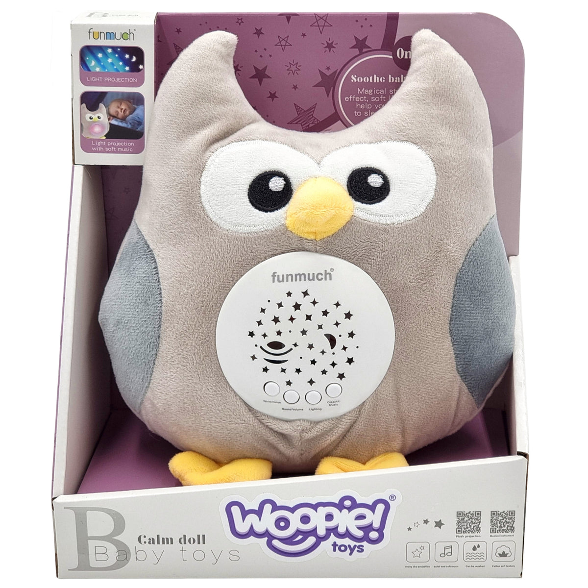 WOOPIE BABY Pelėda 2-in-1 Projektorius su 10 Lopšinių