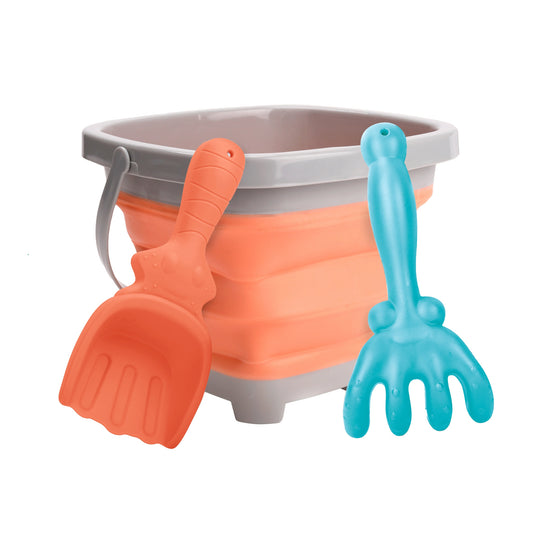 WOOPIE Sulankstomas kibirėlio rinkinys su grėbliuku ir kastuvėliu, oranžinis – pagrindinis vaizdas