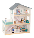 TOOKY TOY Didelis medinis lėlių namelis su figūrėlėmis, FSC – vaizdas 10