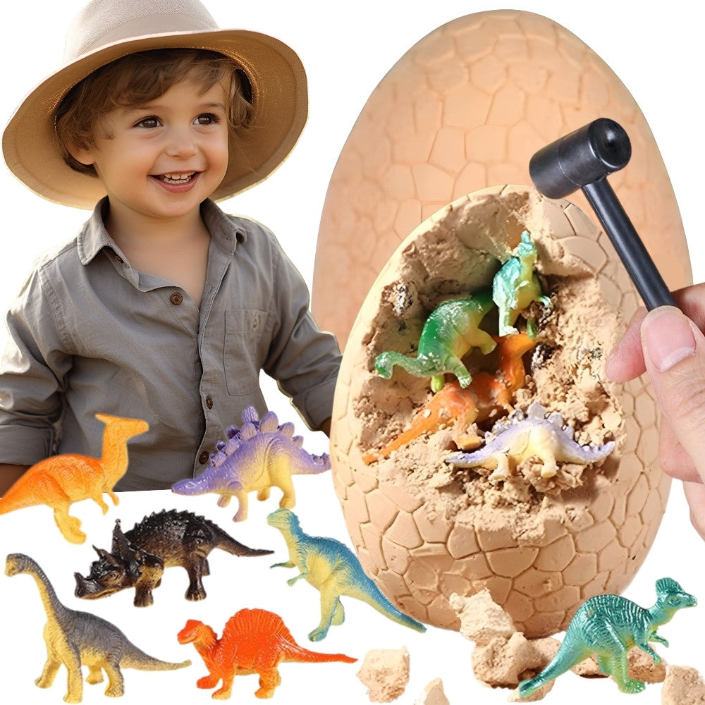 WOOPIE Dinozaurų Kiaušinio Iškasenų Rinkinys - 12 Dinozaurų