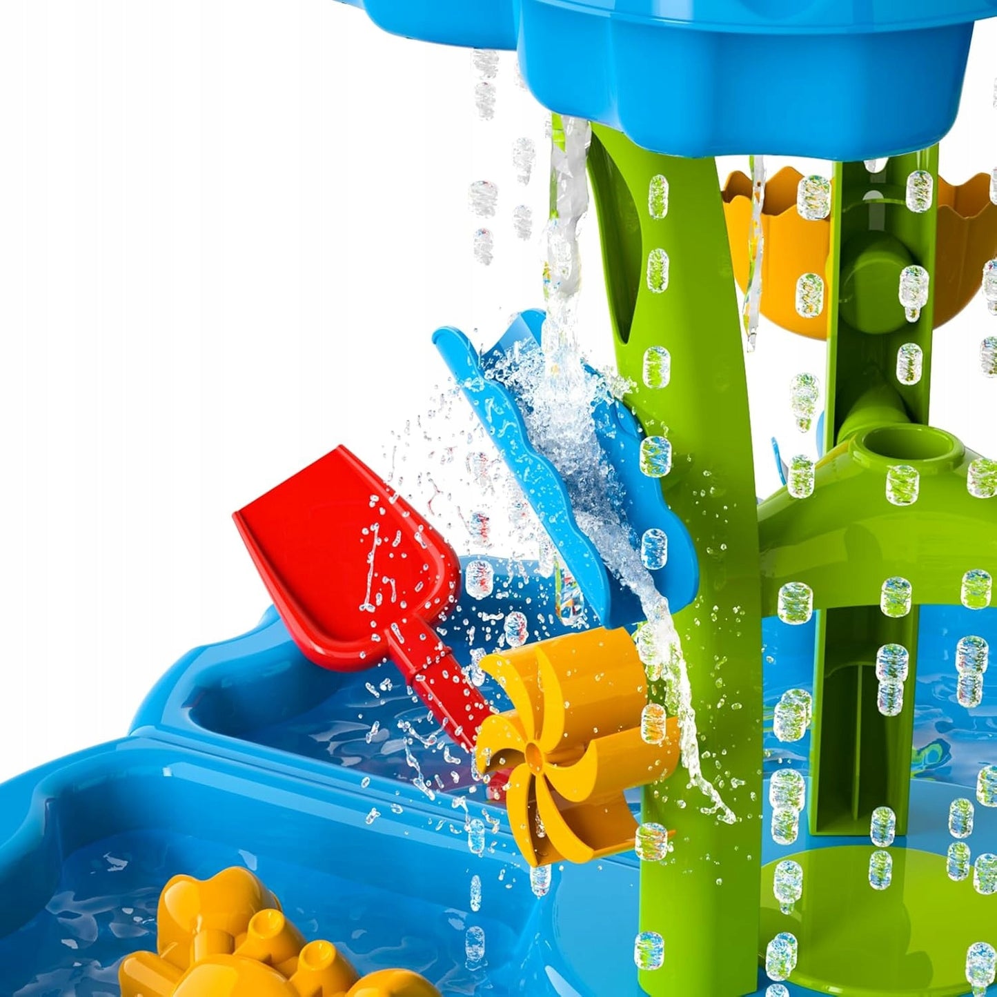 WOOPIE 2in1 XXL Vandens stalas-smėlio dėžė Aquaparkas su fontanu ir delfinu – vaizdas 2