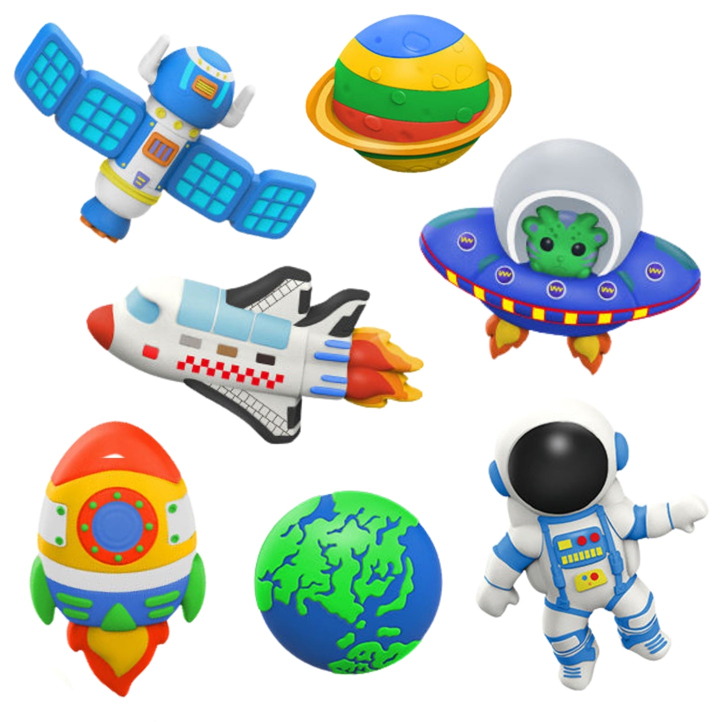 WOOPIE Kūrybinis rinkinys Gipsinėms Kosmoso Figūrėlėms lieti ir dažyti (DIY) – vaizdas 2