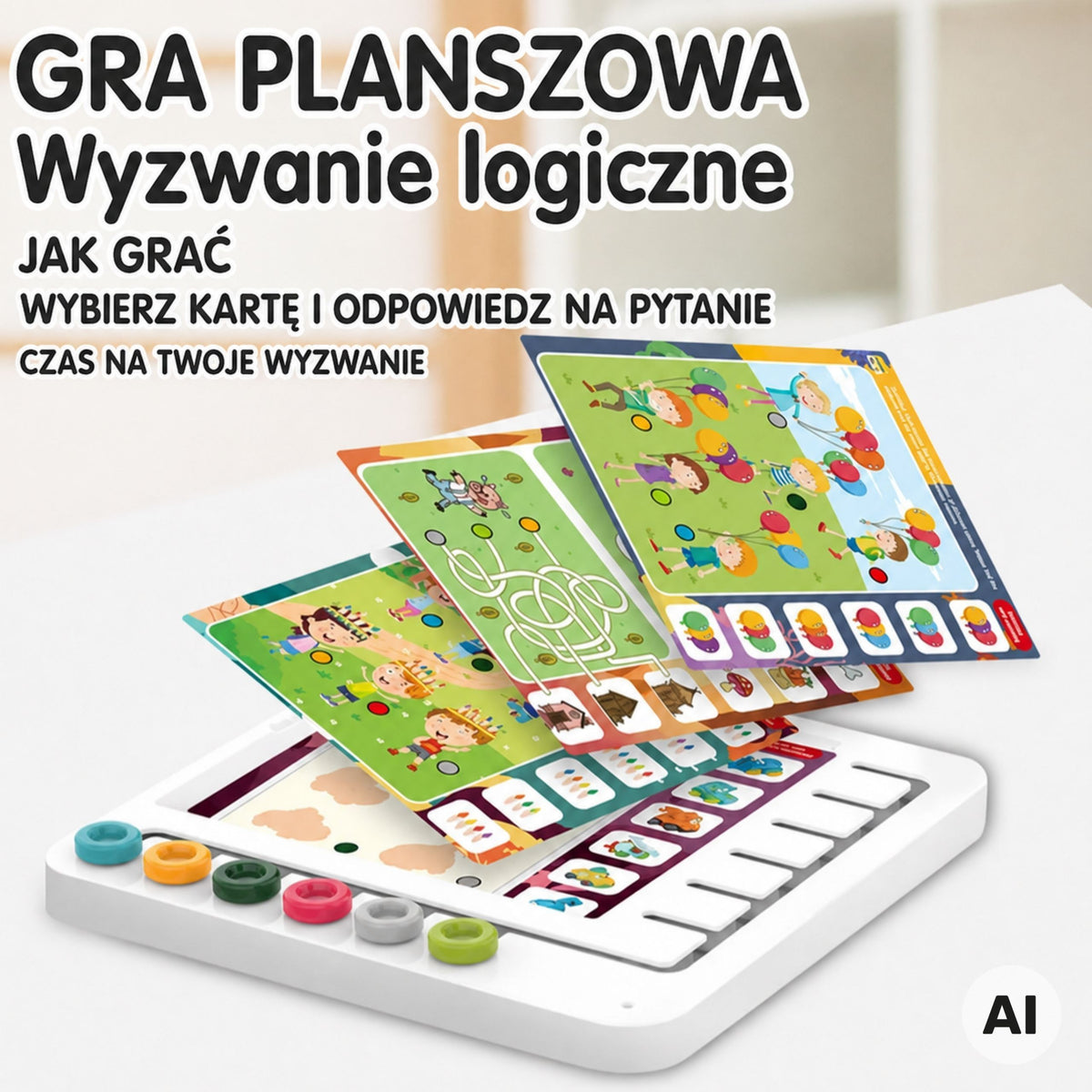 WOOPIE Loginių Žaidimų Rinkinys 60in1, vaikams nuo 3 metų