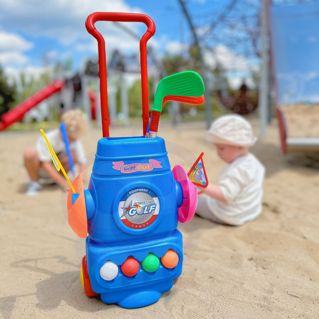 WOOPIE Golfo rinkinys su ratukų vežimeliu vaikams