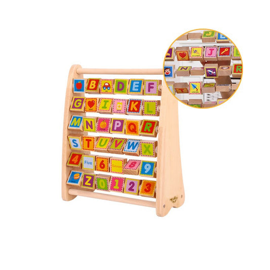 OOKY TOY Abėcėlės mokymasis Raidžių Skaičiai Žodžiai ABACUS