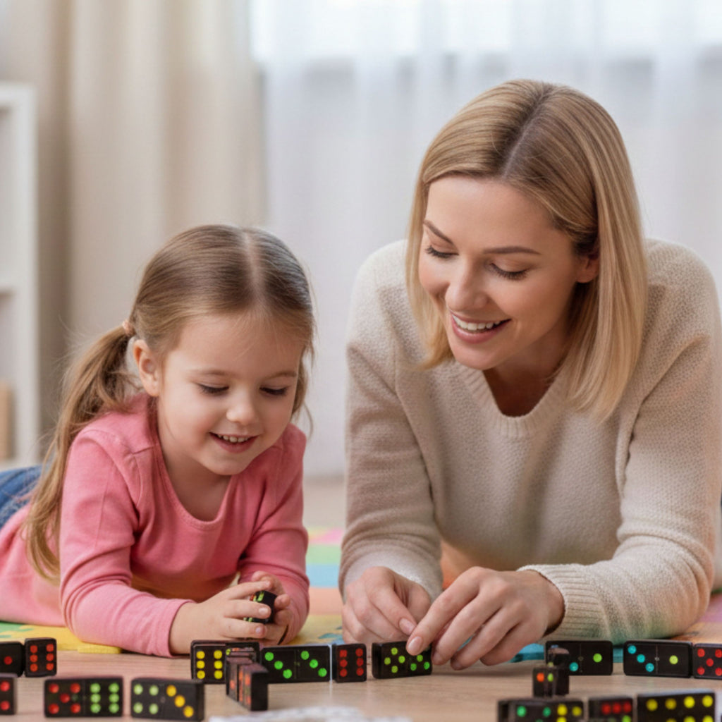 WOOPIE Domino šeimos žaidimas 28 detalės vaikams