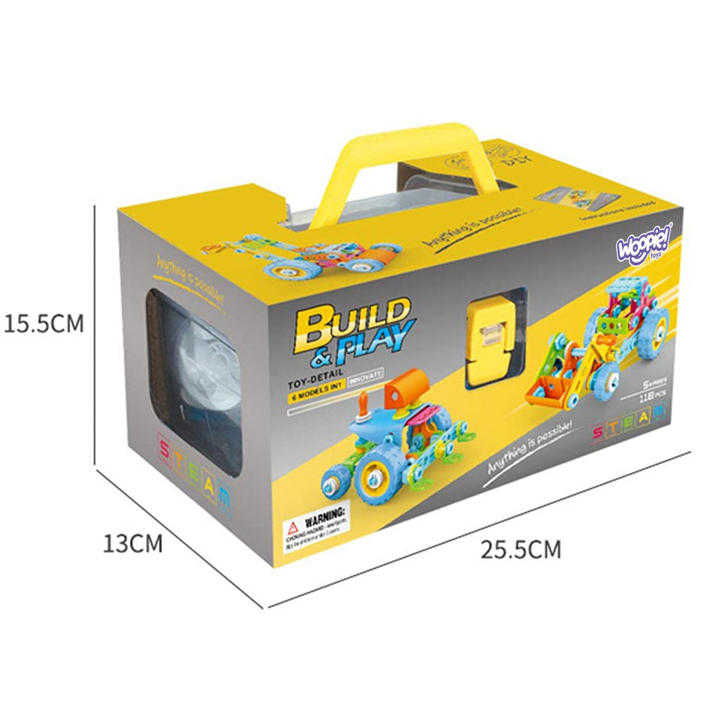 WOOPIE Konstruktorius 6in1 STEM Transporto priemonės 118 detalių