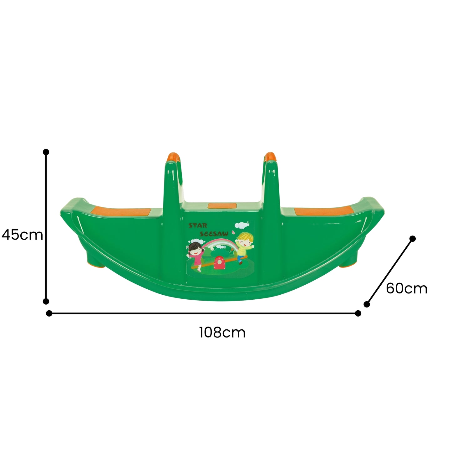 WOOPIE Sūpynės STAR dvivietis balansinis supynių sūpuoklis, žalias – pagrindinis vaizdas