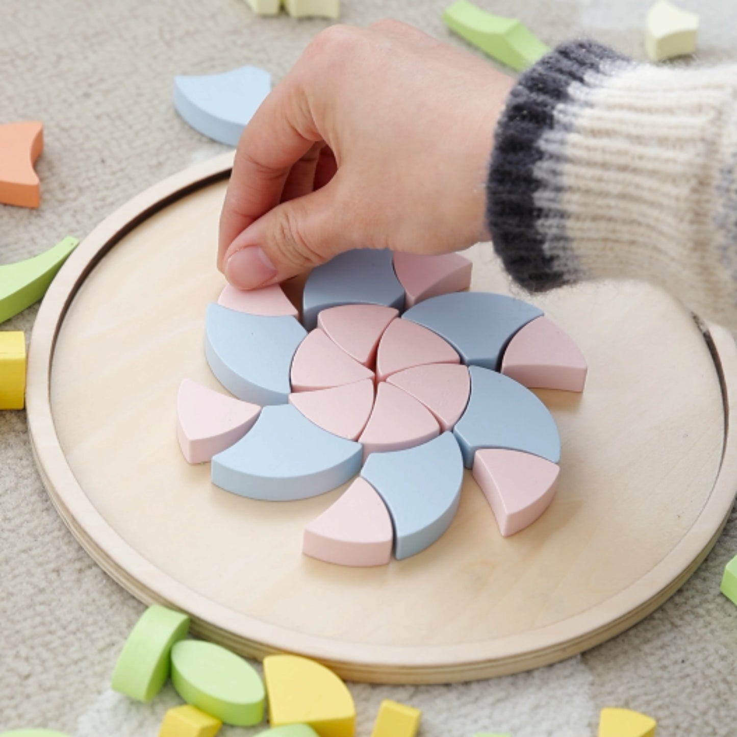 CLASSIC WORLD Pastelinė Mandala Montessori Mozaika Gėlės