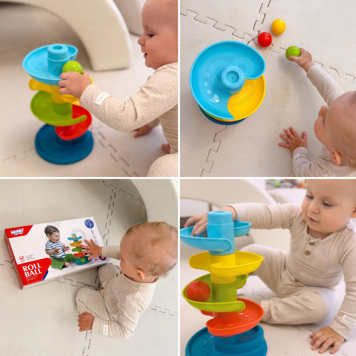 WOOPIE BABY Spiralinis kamuoliukų takelis su 3 kamuoliukais