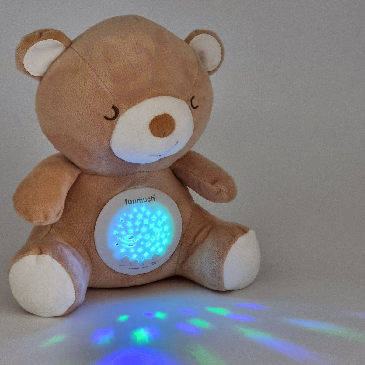 WOOPIE BABY meškiukas 2in1 su žvaigždžių projektoriumi ir lopšinėmis