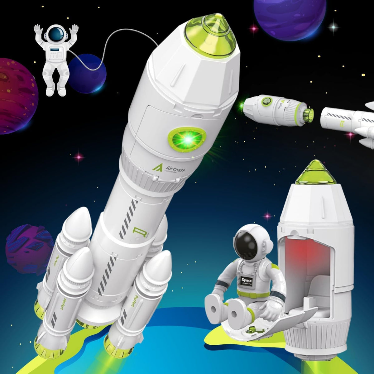 WOOPIE Interaktyvi Kosminė Raketa su Garso ir Šviesos Efektais