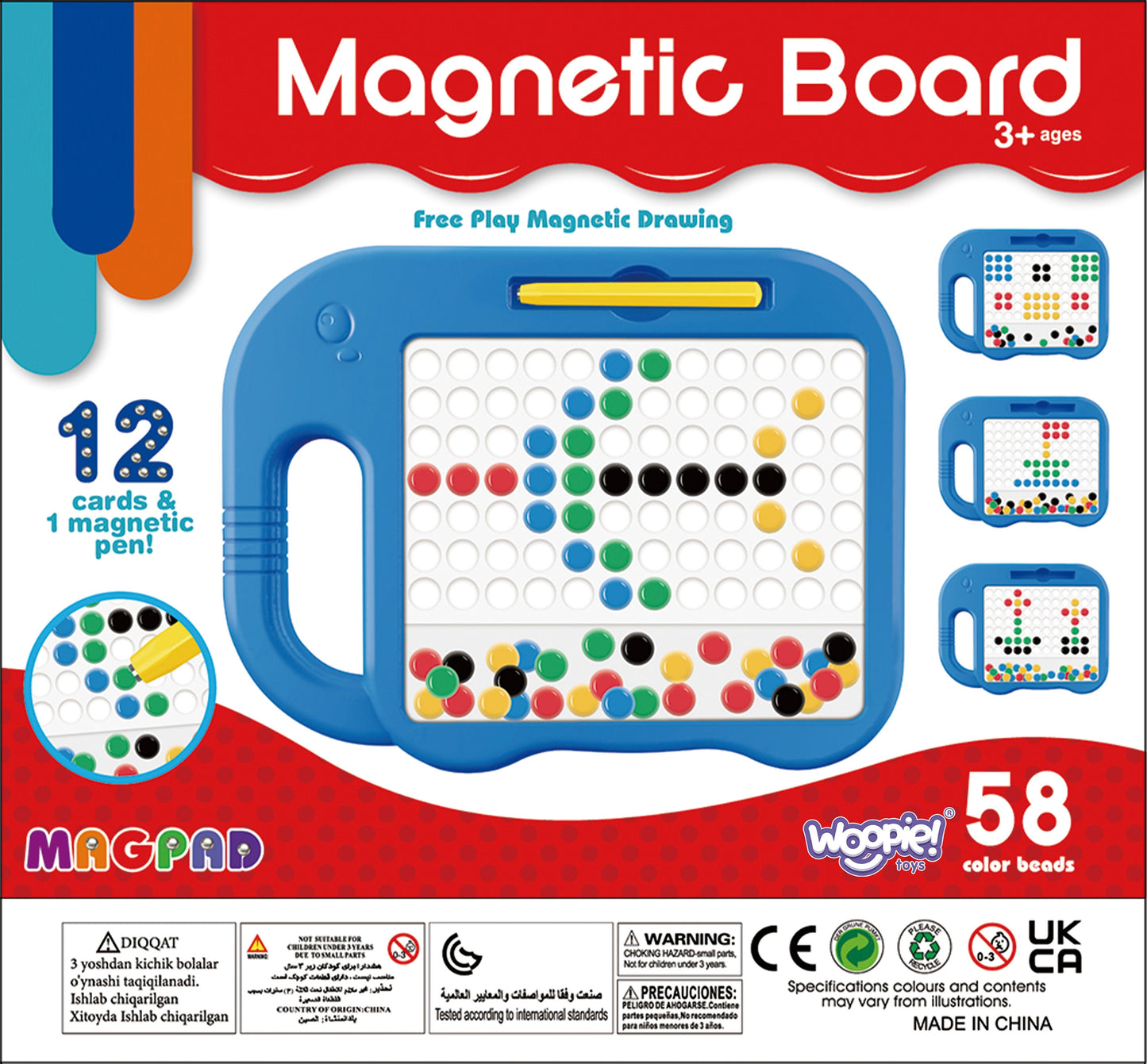 WOOPIE Montessori magnetinė lenta vaikams MagPad Dramblys – vaizdas 4