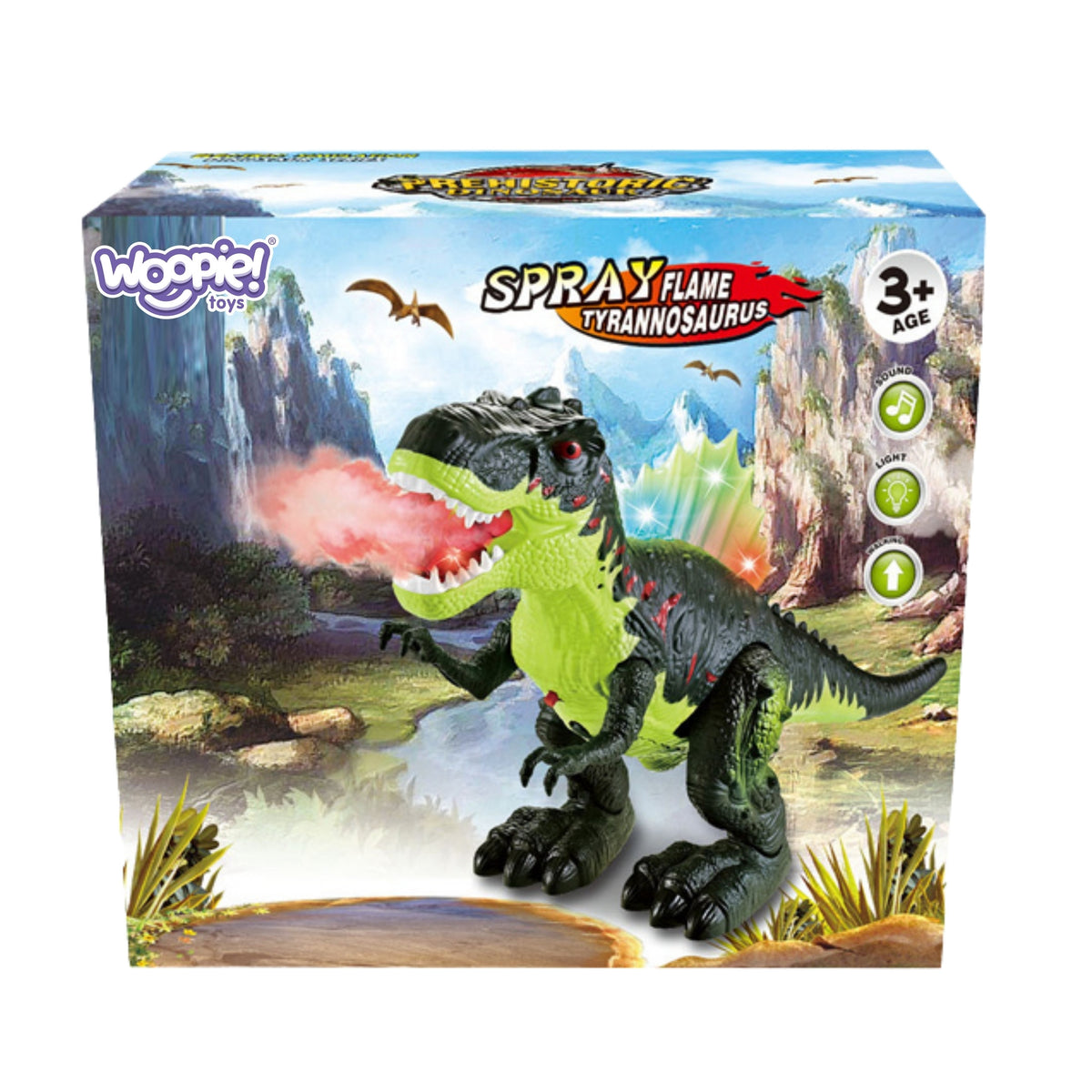 WOOPIE Vaikštantis Tyrannosaurus Rex Dinozauras su Garso ir Šviesos Efektais