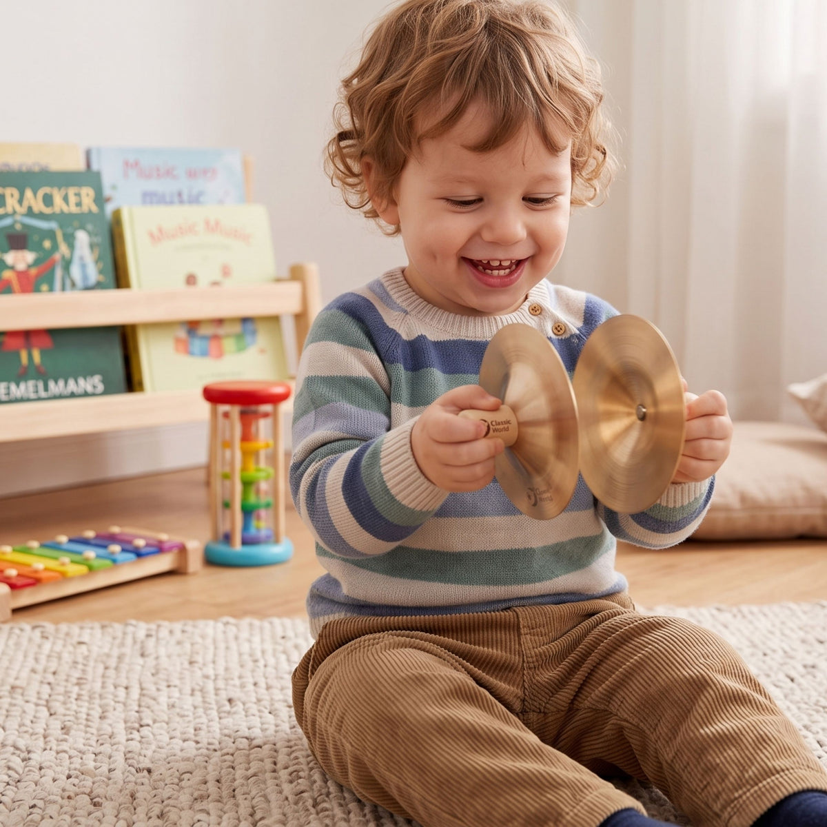 CLASSIC WORLD EDU Muzikinės lėkštelės vaikams, 9 cm, 2 vnt.