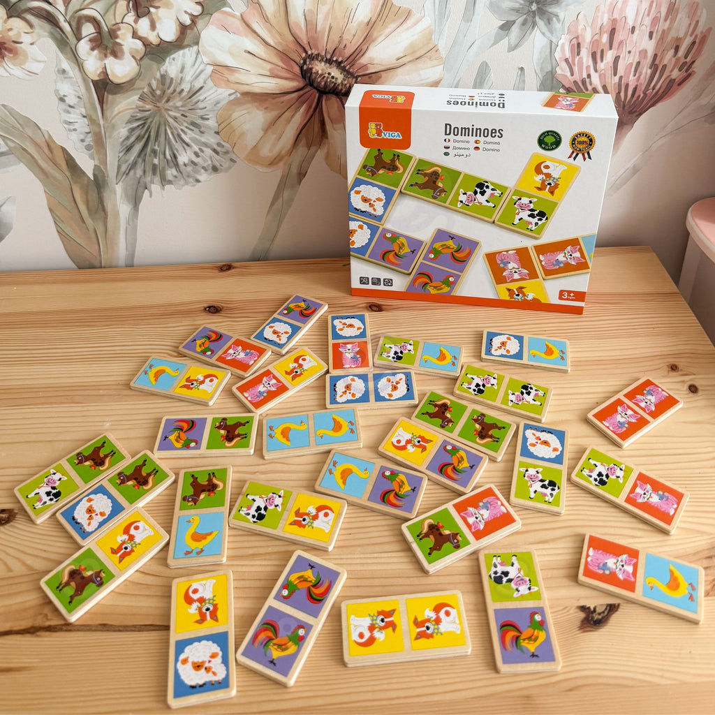 VIGA Medinis Domino Ferma 28 Detalės Montessori