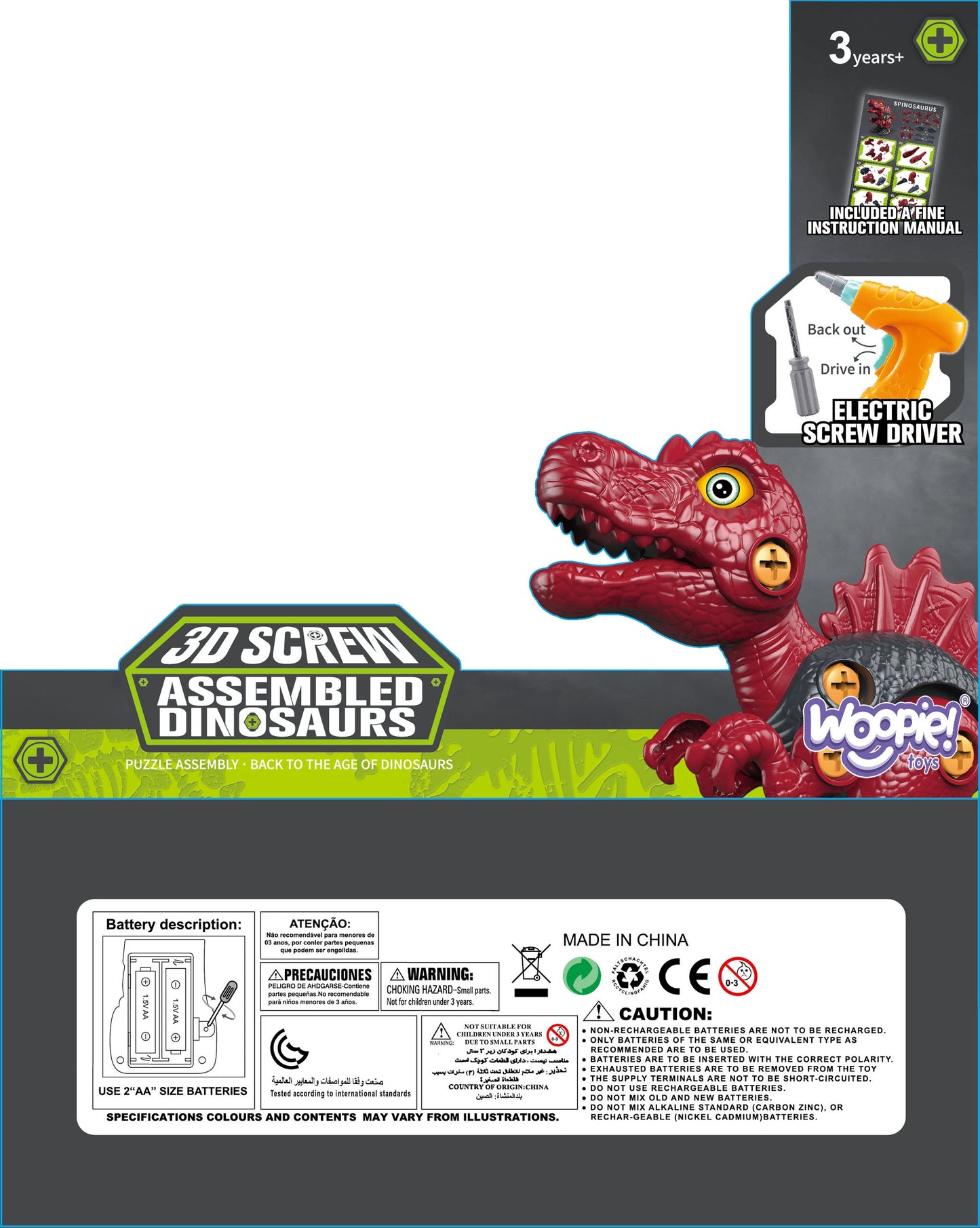 WOOPIE Dinozauras Brachiozauras Surenkamas Konstruktorius su Gręžtuvu 31 vnt.