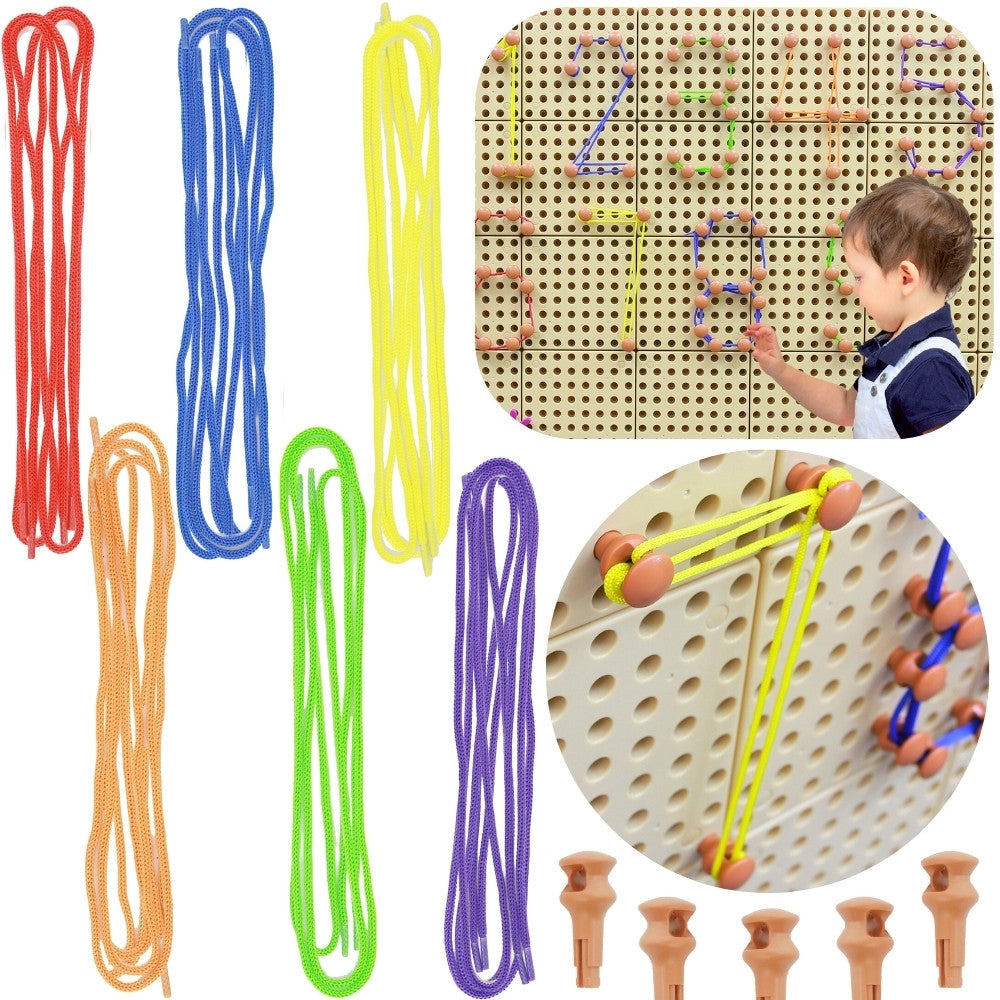 MASTERKIDZ Kaiščių ir virvelių rinkinys STEM lentai kurti ir mokytis