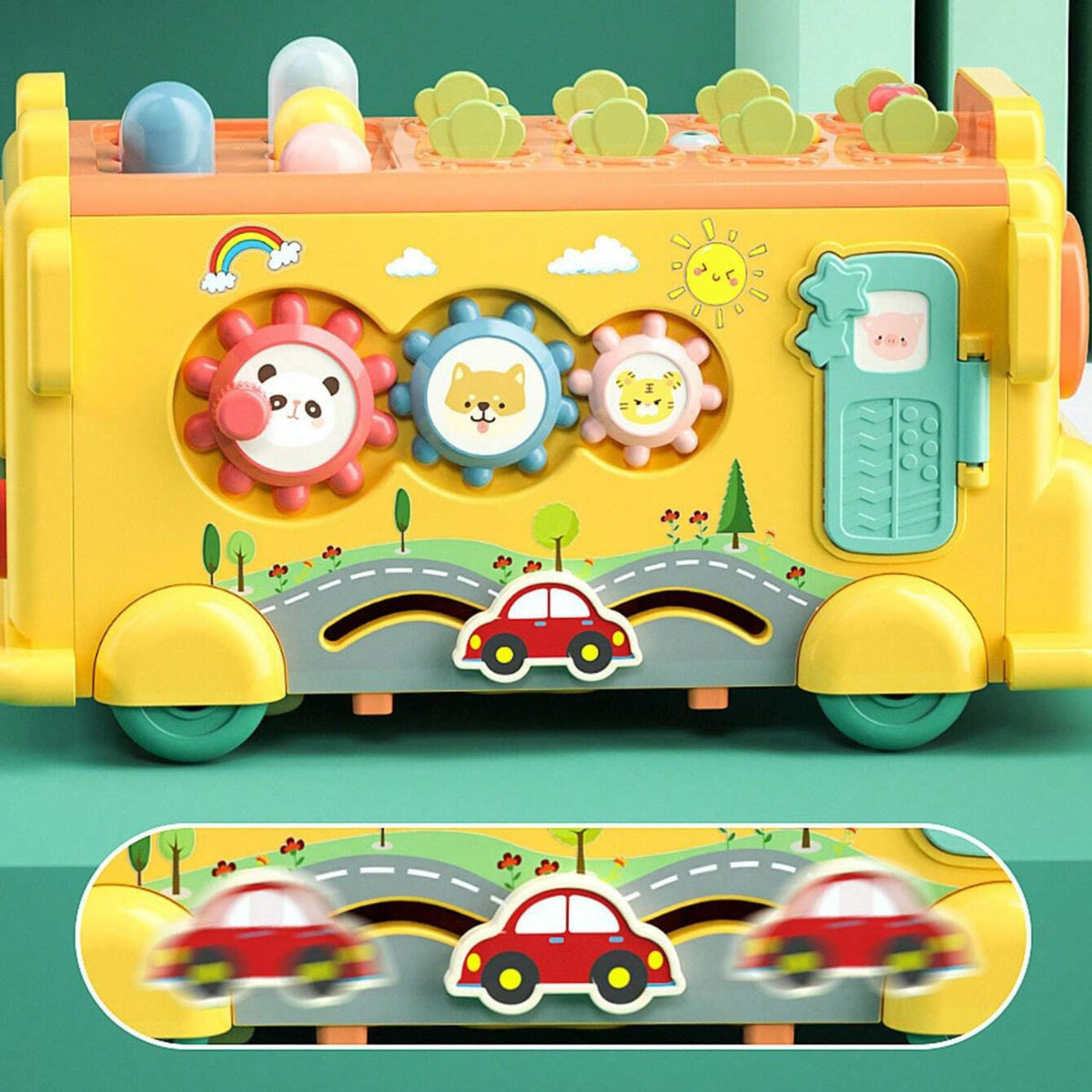 WOOPIE BABY Interaktyvus Montessori autobusiukas 6 in 1