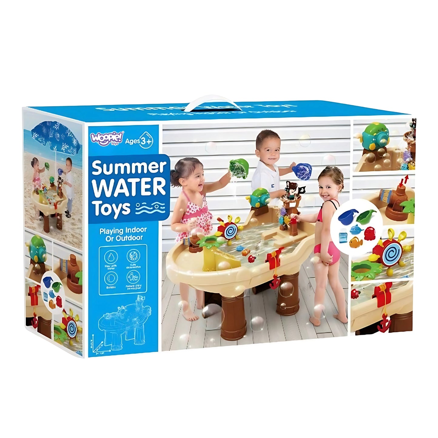 WOOPIE XL Vandens stalas 2in1 Smėlio dėžė Piratų laivas su muilo burbulų mašina – vaizdas 6