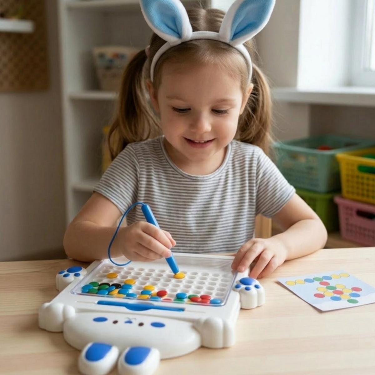 WOOPIE MagPad Magnetinė Lenta Triušis Montessori vaikams