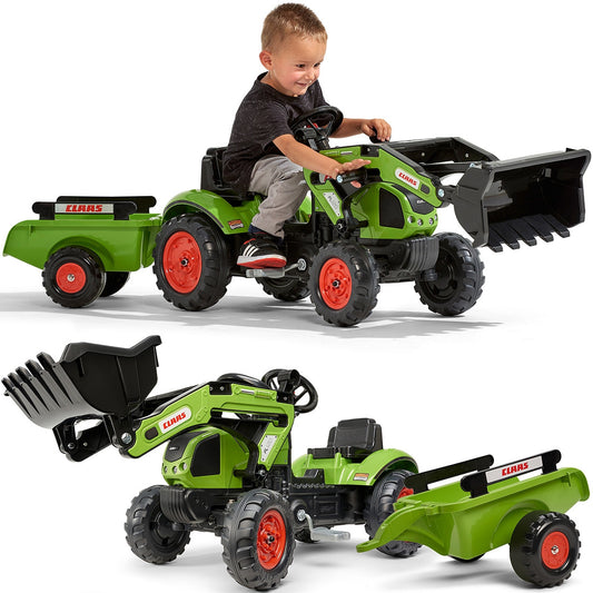 Falk Claas Arion 410 Minitraktoris su Priekaba ir Kaušu, 2-5 m.