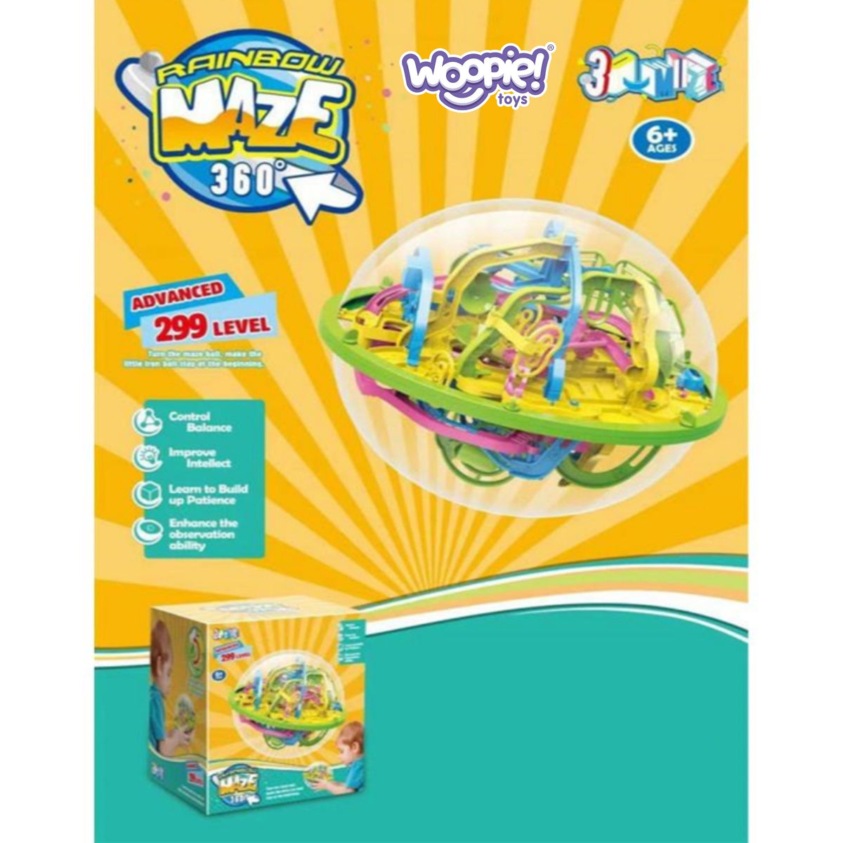 WOOPIE 3D Rutulio Labirintas 360° Loginis Žaidimas